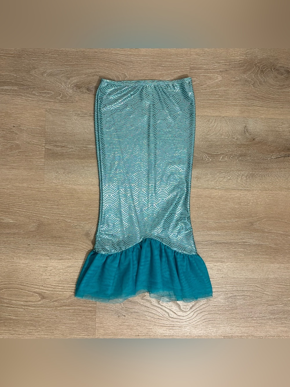 Disney Teal Sequin Mermaid Skirt with Tulle Ruffle